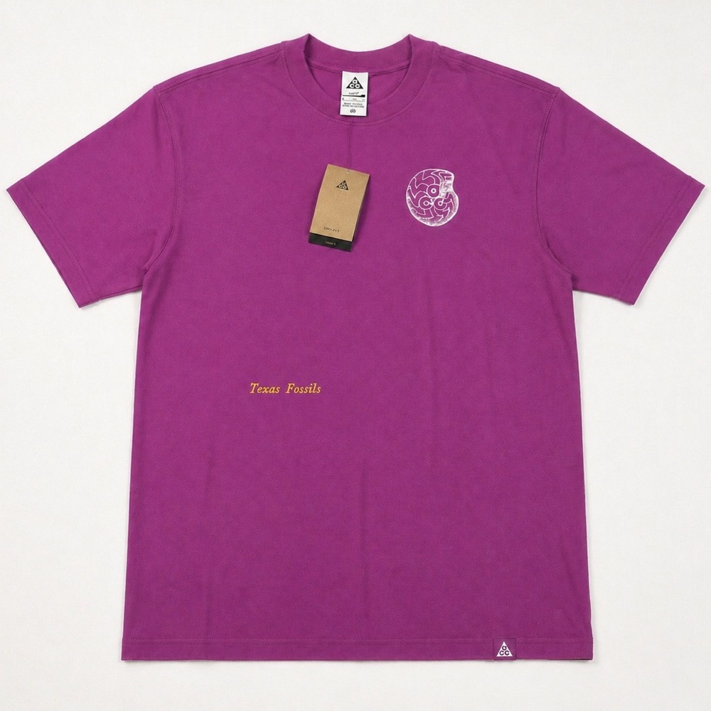 NEW Nike ACG Texas Fossils Men's Small Tee T Shirt HV1296-505 Purple Loose Fit